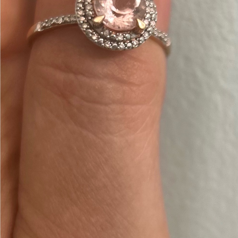 Morganite Diamond Ring - image 3